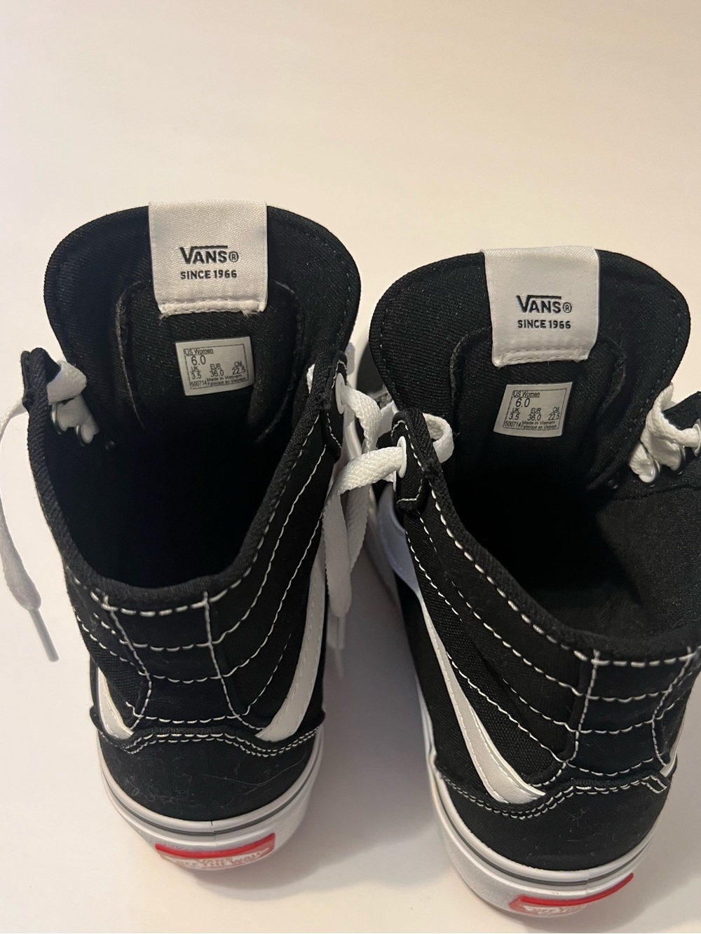 Vans Black and White High-Top Sneakers - Picture 9 of 10